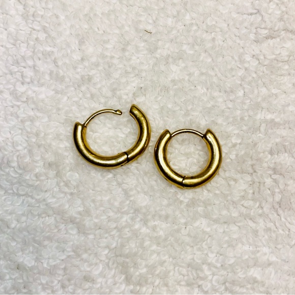 Lucky Brand hammered gold/silver necklace & two earring set - Picture 6 of 6